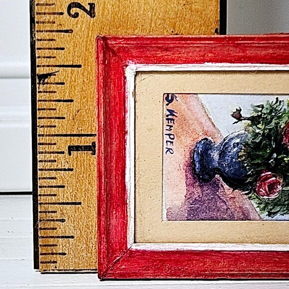 Dollhouse Miniature Watercolor Original by Stephanie T. Kemper - Picture 4 of 5